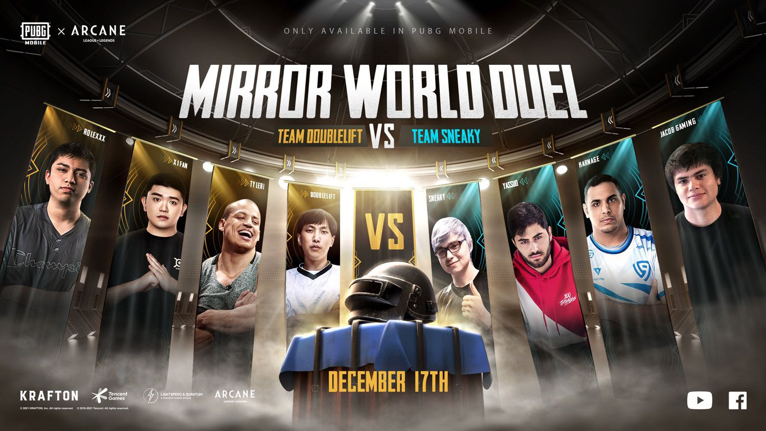 sneaky and doublelift will face each other in pubg mobile's arcane themed event