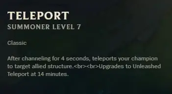 Teleport has received a major nerf in League of Legends PBE!