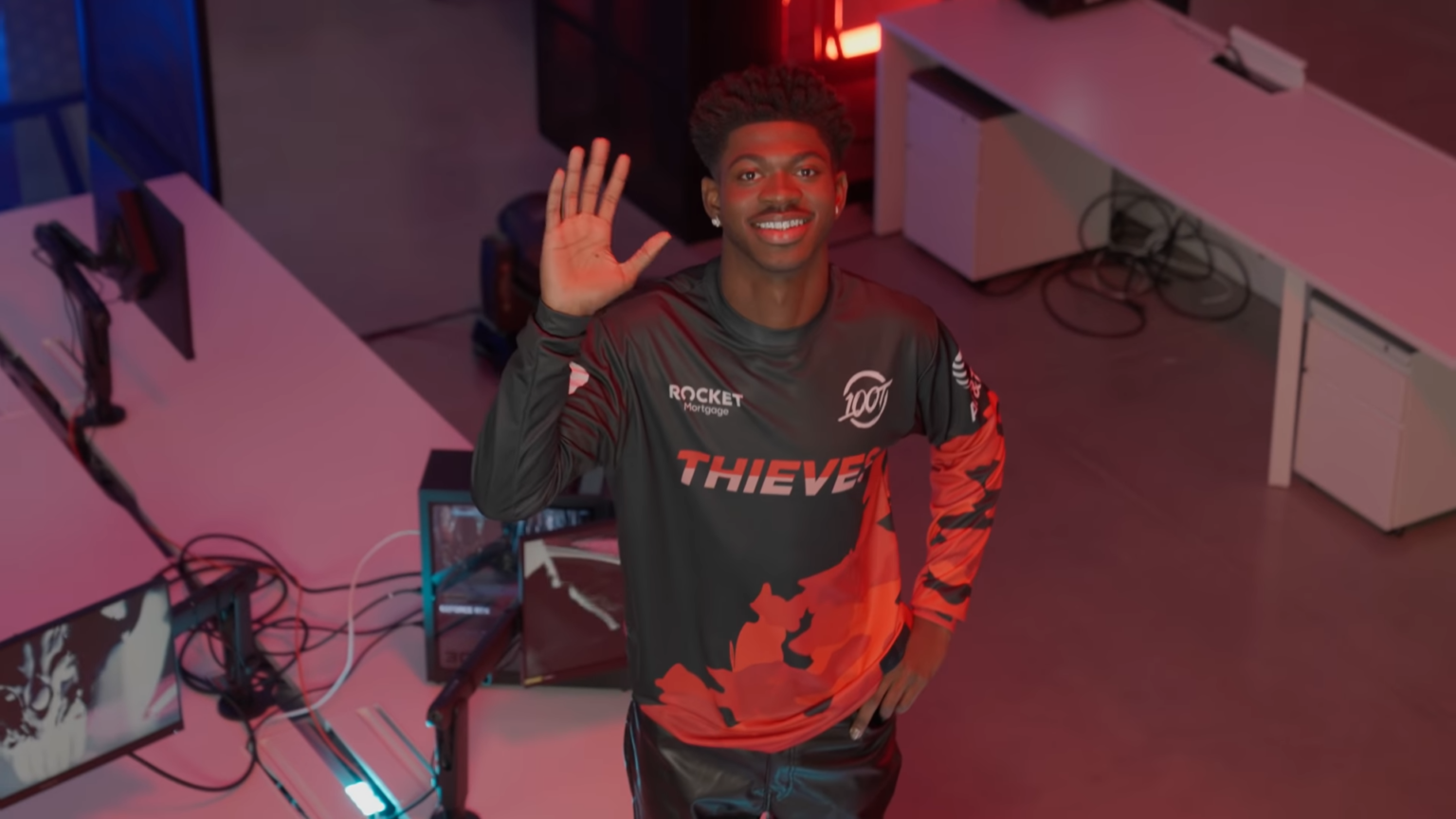 100 thieves and lil nas x collaborate in hype video ahead of worlds 2021 group stage