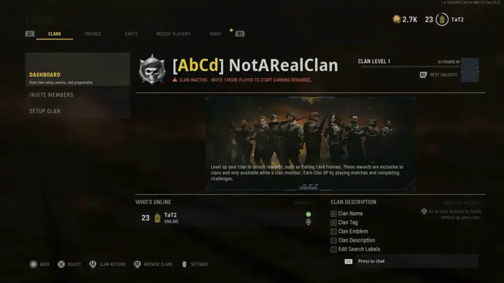 How to create or join a clan in call of duty: vanguard.