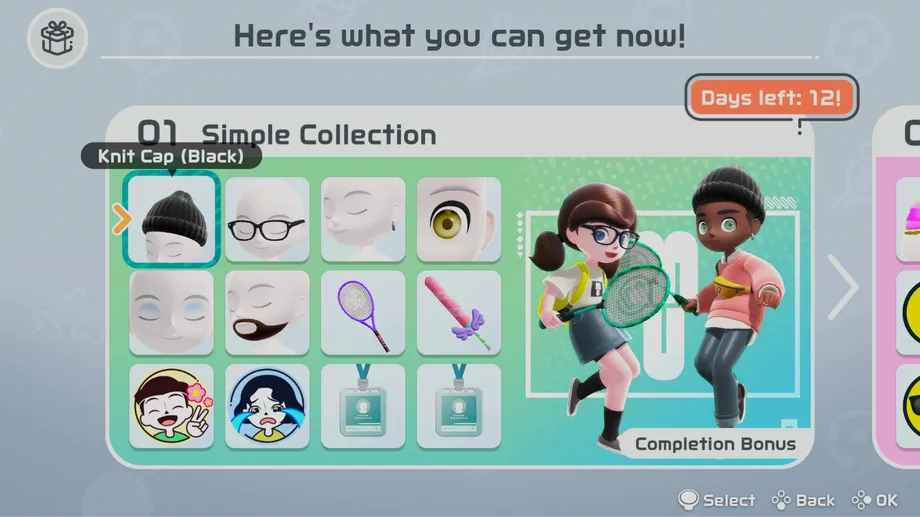 how to unlock cosmetic items in nintendo switch sports