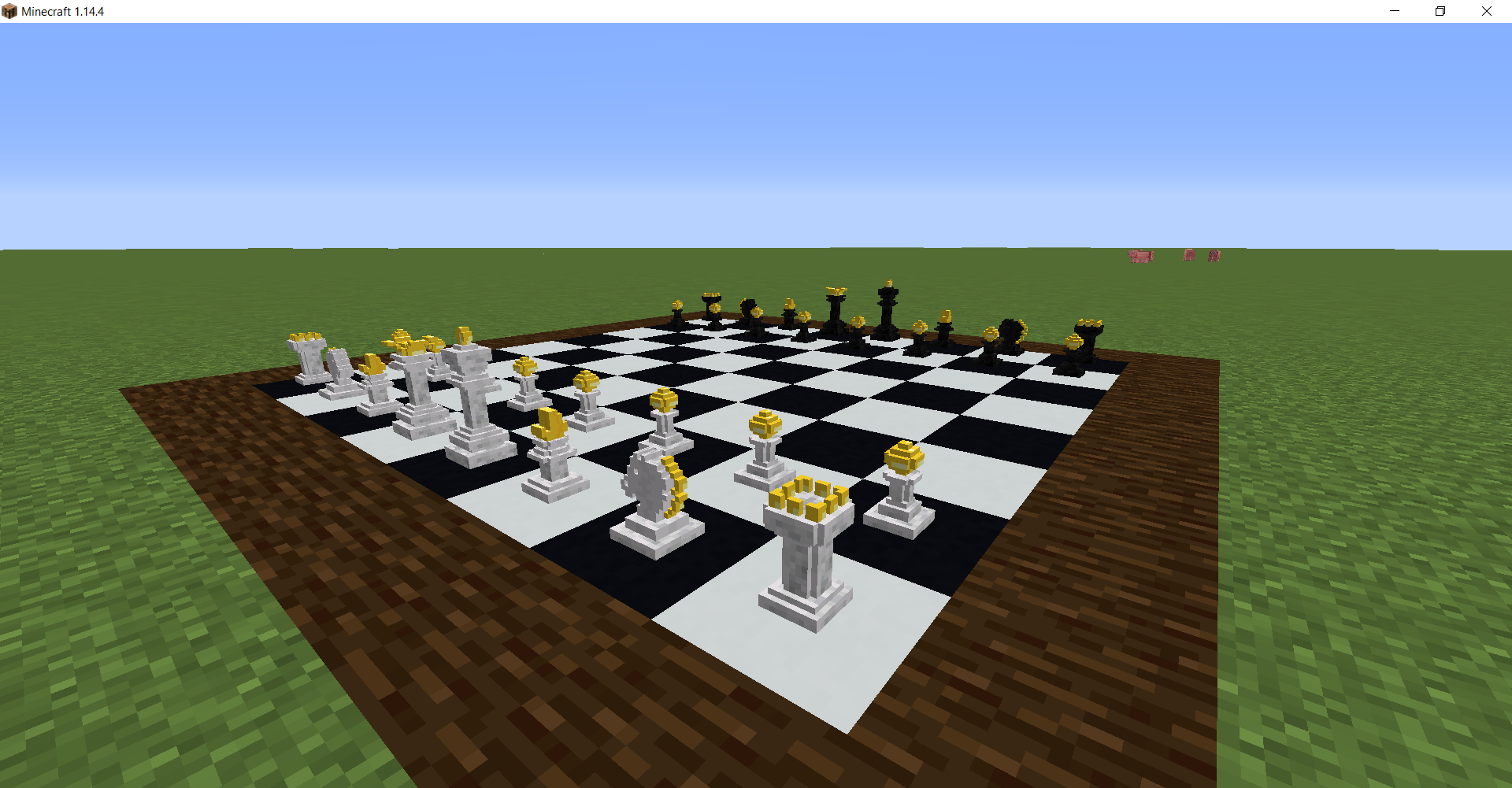 Los jugadores de Minecraft crean un juego de ajedrez jugable a partir de estructuras de elementos
