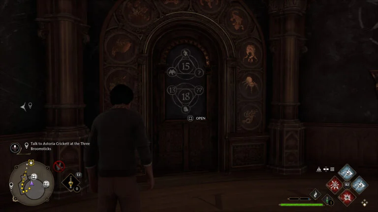 Rozwiązanie drzwi z symbolami dziedzictwa Hogwartu