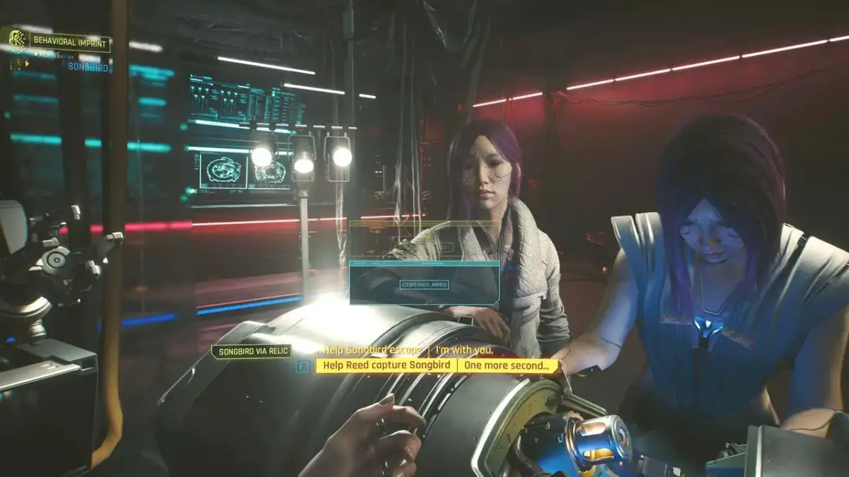 cyberpunk 2077 phantom liberty - should you help songbird or reed in the firestarter mission?