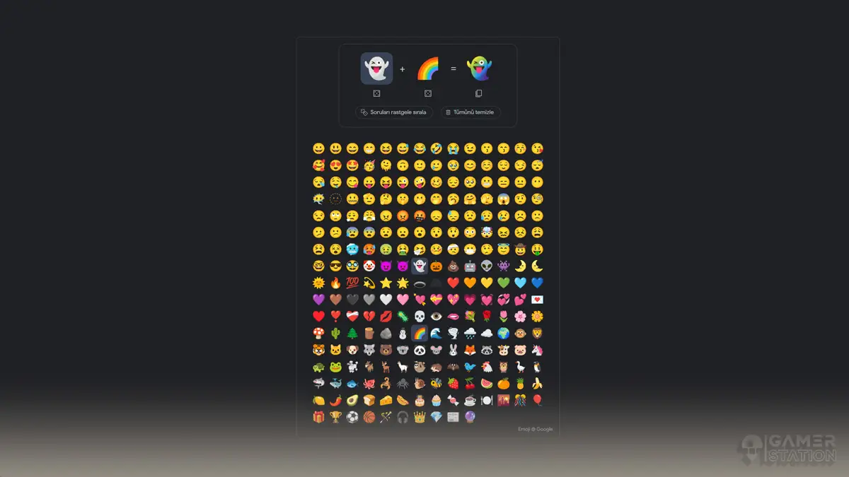 ferramenta de mashup de emoji do Google adicionada à pesquisa