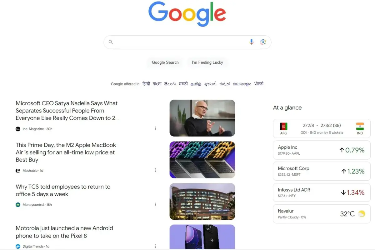 google lägger till utforskarflödet på startsidan