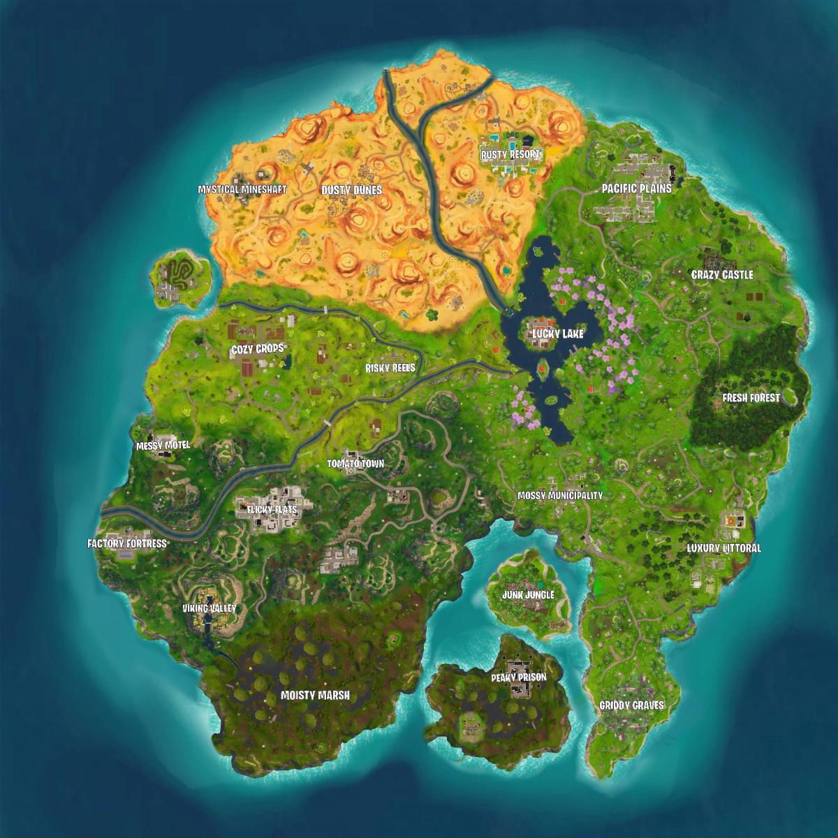 fortnite og: season 5 episode 1 map and all changes to the map
