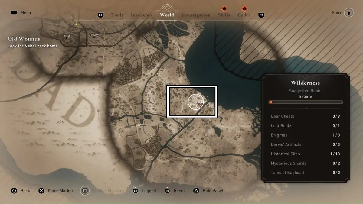 Ubicación de Assassins Creed Mirage Jarjarayah en el mapa mundial