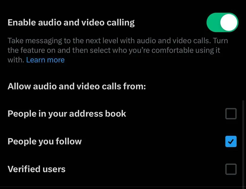 x introduces voice and video calls