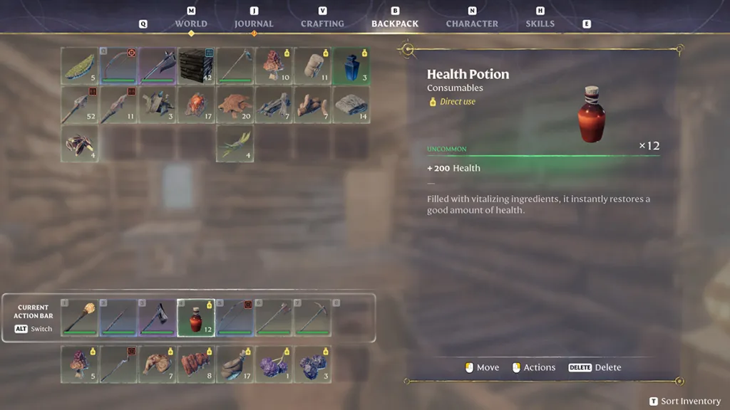 enshrouded - how to heal and craft health potions?