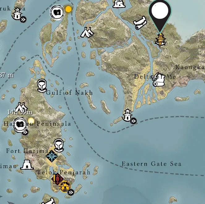 skull and bones: treasure map locations