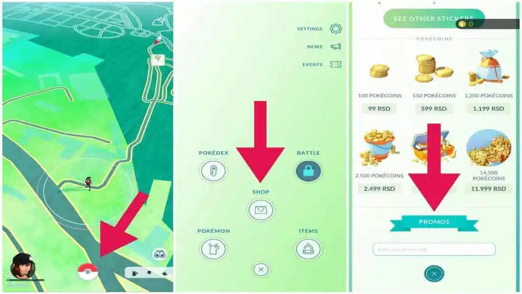 How to use codes in Pokémon Go?