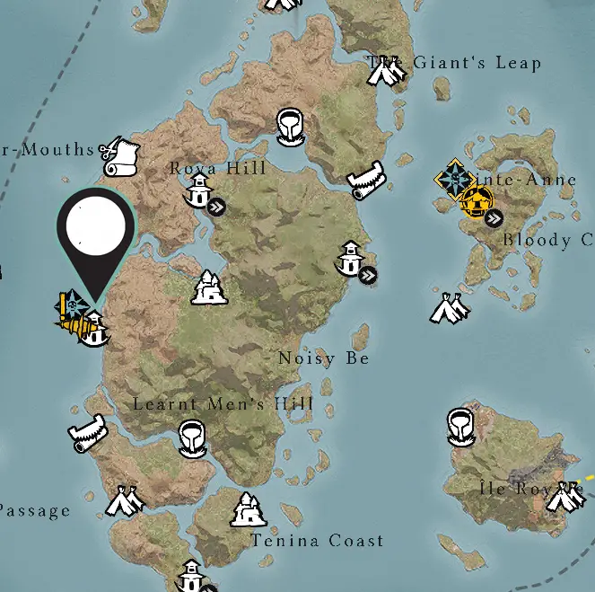 skull and bones: all treasure map locations